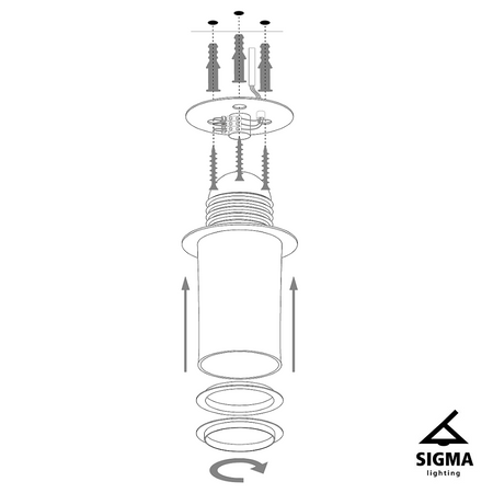 Sfera 35 plafon czarny/złoty