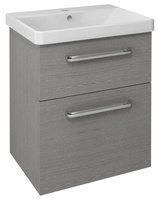 THEIA Szafka umywalkowa 56,4x70x44,2cm, 2 szuflady, dąb srebrny