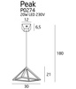 Peak S Copper P0274 lampa wisząca