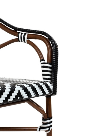 Krzesło ogrodowe CAFE AZURE biały /       czarny