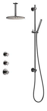 Silhouet SR2 Podtynkowy termostatyczny zestaw prysznicowy szczotkowany grafit pvd