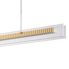 Lampa wisząca LONGIN-120 - LED, złota listwa ze szklaną obudową