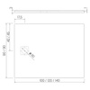 Brodzik MORI konglomeratowy prostokątny 100x90x3 posadzkowy, biały