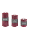 LED 1 Wick Candle Oxblood 3pk 70x70x150mm