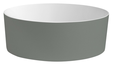 THIN umywalka nablatowa Ø38 cm, verde/biały mat