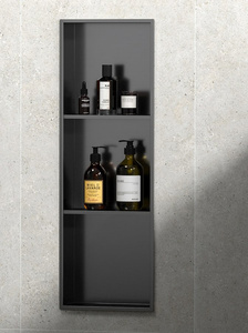 DENBO półka wpuszczana, 270x810mm, stal nierdzewna, gun metal
