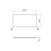LOREA blat Rockstone 101x1,2x52,5cm, black attica
