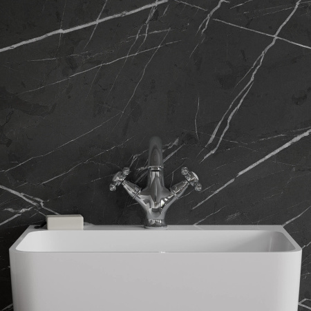 RETRO bateria umywalkowa, chrom połysk