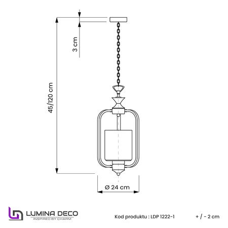 LAMPA WISZĄCA LOFT MOSIĘŻNA ATLANTA W1