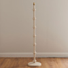 Carnaby Floor Lamp Base Satin Almond White