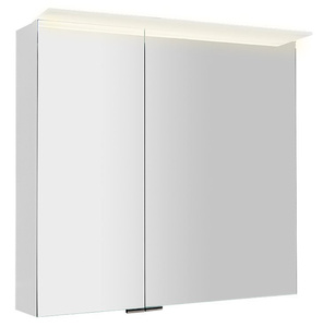 LINEX szafka z lustrem,oświetlenie LED, 80x70x15cm, biała