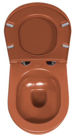 INFINITY miska WC wisząca, Rimless, 36,5x53cm, terracotta