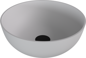 BANERA ROUND umywalka kompozytowa nablatowa, średnica 39cm, biały mat