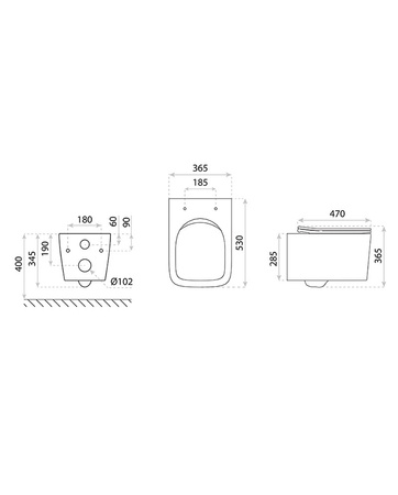 Miska wisząca WC z Deską Murya