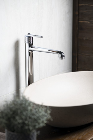 BEBÉ Bateria umywalkowa wysoka z przedłużoną wylewką, chrom