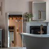 Ashbury Rectangle Mirror White 800x60x600mm
