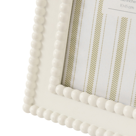 Cove Beaded Photo Frame 6x4in White