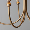 Santiago 5 Pendant Light Fitting Curved Brass
