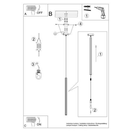 Lampa wisząca ARCHE 1 burgund