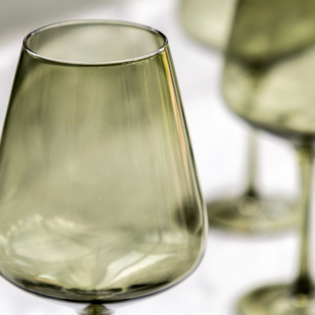 Wine Glass Smokey Green (4pk) 94x94x210mm
