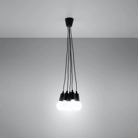 Lampa wisząca DIEGO 5 czarna
