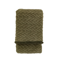 Herringbone Sherpa Throw Sage 1400x1800mm