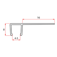 Zestaw uszczelek pionowych do szkła 5/5mm, 1850mm