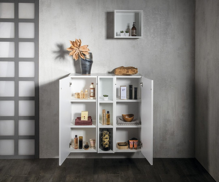 ESPACE szafka 35x94x32cm, 1 drzwiczki, lewa/prawa, dąb srebrny