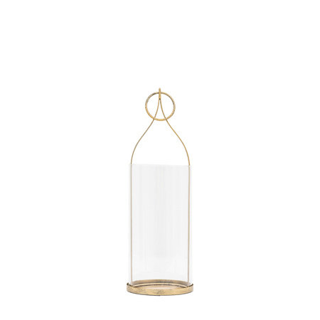 Kyra Lantern Large Antique Gold 125x125x385mm