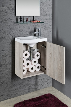 LATUS X szafka umywalkowa 39,4x50x22cm, dąb Mocca