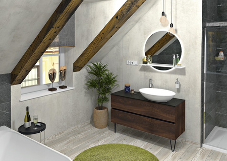 ODETTA szafka umywalkowa 118x50x43,5cm, wiąz Bardini