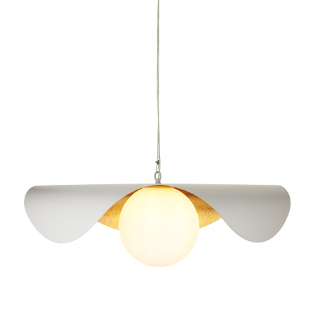 Lampa wisząca ENZO  60 cm - biało złota