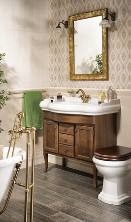 RETRO szafka umywalkowa 89x80x48cm, buk