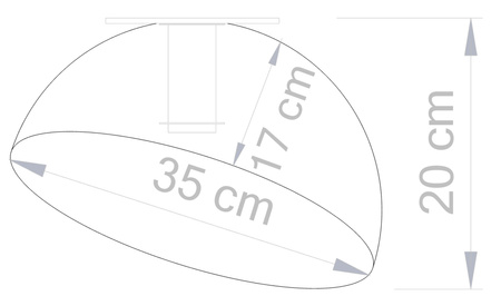 Sfera 35 plafon czarny/miedziany