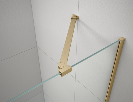 TRINITY GOLD MATT kabina prysznicowa półokrągła 900x900mm, szkło czyste, lewa