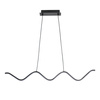 Lampa wisząca ZIGZAG 90 cm - LED, czarna, falista listwa