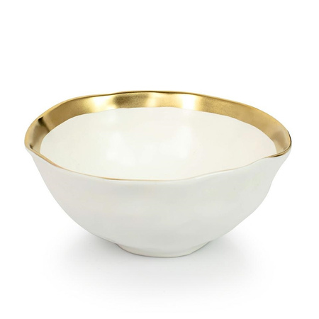 KARE komplet 4 misek BELL 15 cm biało-złoty