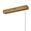 Lampa wisząca LONGIN-120 - LED, złota listwa ze szklaną obudową