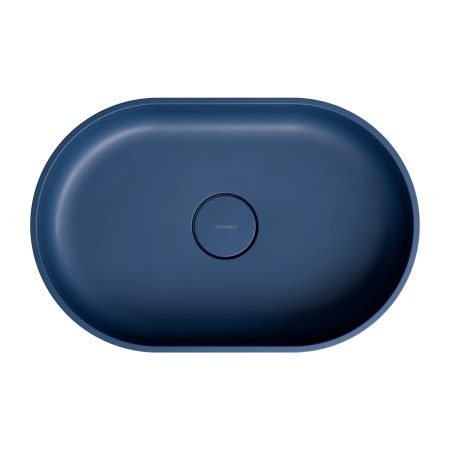 OVO M+ umywalka nablatowa, 55 x 36 cm, midnight blue mat