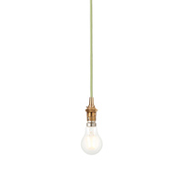 Eltham 1 Pendant Brushed Aged Brass Green Flex