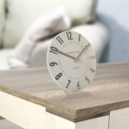 Mulberry Mantel Clock Silver Cloud 6in