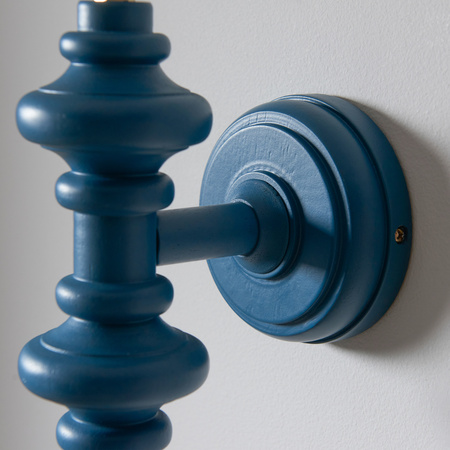 Carnaby Wall Light Fitting Satin Marlin Blue