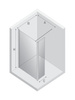 NZ2 Kabina prysznicowa NEW SOLEO GUNMETAL BRUSHED walk-in U 100x195 szkło czyste 6mm Active Shield 2.0