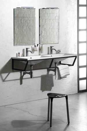 SKA konsola pod umywalkę, 1200x200x460mm, czarny mat