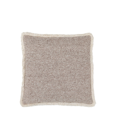 Woodleigh Fringe Cushion Stone 500x500mm