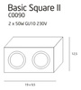 OUTLET BASIC SQUARE II ALU plafon