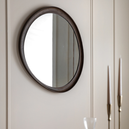 Copenhagen Pebble Mirror Walnut 800x37x780mm