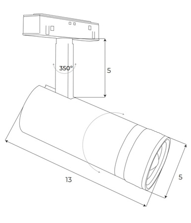 Maxlight M0013D Reflektor Magnetyczny  System Dali 12W 784LM 3000K