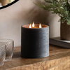 LED 3 Wick Candle Grey 150x150x150mm