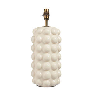 Bobble Table Lamp Base White Crackle Glaze